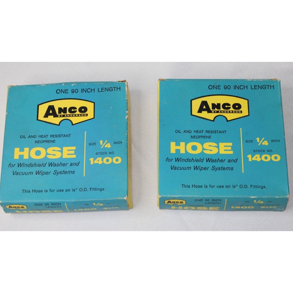 Vintage 1965 ANCO Windshield Fluid Evap Fuel‎ Line Hoses Set of two Stock # 1400